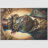 Mousseline Hippopotamus Steampunk Hat Tissue paper 薄葉紙 (正面)