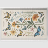 MOUSSELINE PAPIER  Fleurs d'été v2 Tissue paper  薄葉紙 (正面)