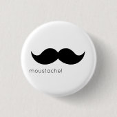 moustache 缶バッジ (正面)