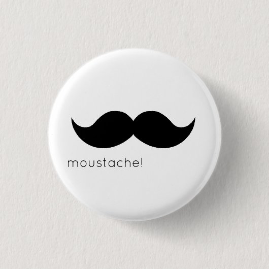 moustache 缶バッジ (正面)