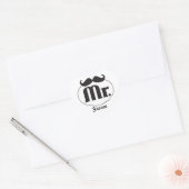 Moustache Mr. Just Married ハートシール (封筒)