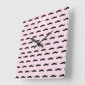 Moustache & Pink | Wanduhr Quadrat スクエア壁時計 (傾斜)