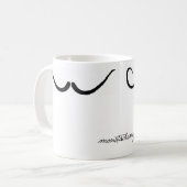 moustachemugsのタイプ12 (1つの2) コーヒーマグカップ (正面左)