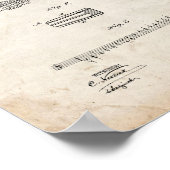 Mouth Harmonica特許 – 古い外観 ポスター (角)