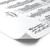 Mouth Harmonica 1900パテントアートホワイト紙 ポスター (角)