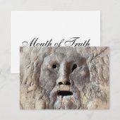 Mouth of Truth - La Bocca della Verità, Rome Italy 出欠カード (正面/裏面)