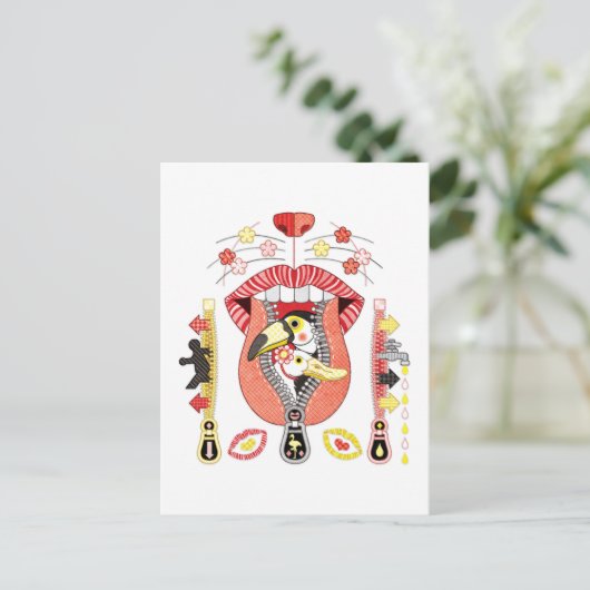 Mouth zipper exit and entrance ポストカード (スタンド正面)