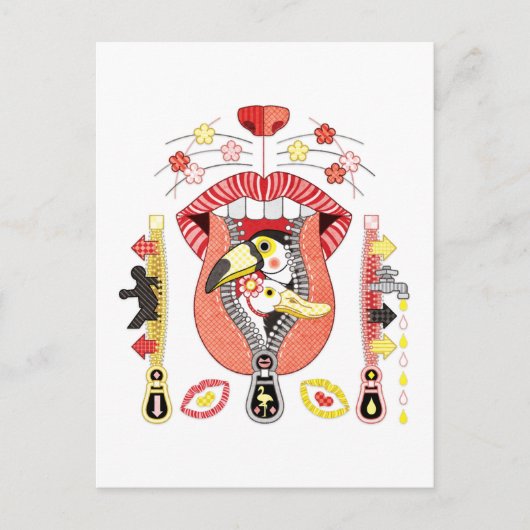 Mouth zipper exit and entrance ポストカード (正面)