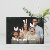 Movable Bunny Ears Graphic Overlay Photo Easter カード (スタンド正面)