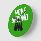 Move Beyond油 ラウンド壁時計 (傾斜)