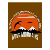 Move Mountains – Inspirational Sunset Poster ポスター (正面)