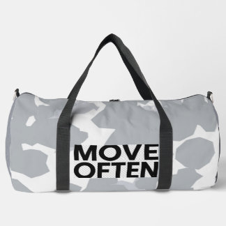 "Move Often カモフラージュダッフルバッグ" ダッフルバッグ