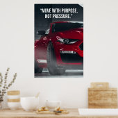 Move With Purpose Car Quote Poster ポスター (キッチン)