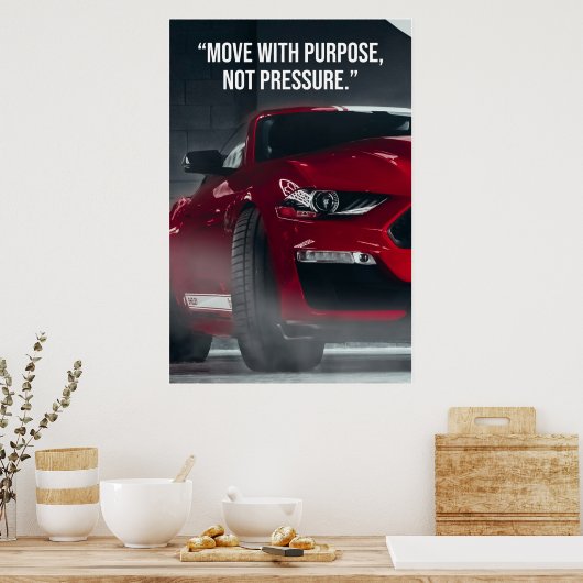 Move With Purpose Car Quote Poster ポスター (キッチン)