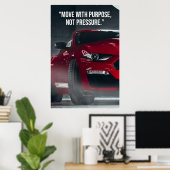 Move With Purpose Car Quote Poster ポスター (ホームオフィス)