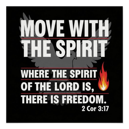 Move with the spirit - freedom design ポスター (正面)