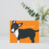 Moved Bull Terrier Dog New Address 案内ポストカード (スタンド正面)