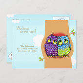 Moved Owls Love Nest新しいアドレス 案内ポストカード (正面/裏面)