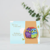 Moved Owls Love Nest新しいアドレス 案内ポストカード (スタンド正面)