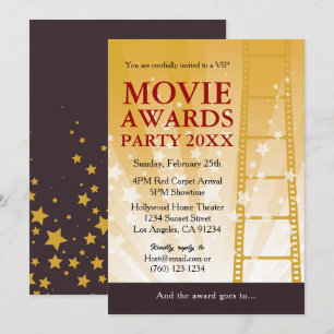 Movie Awardsパーティの招待状 招待状