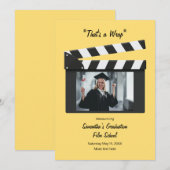 Movie Clapboard Graduation Announcement 招待状 (正面/裏面)