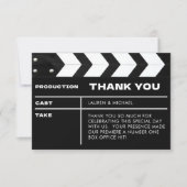 Movie Film Clap Board サンキューカード (正面)