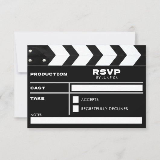 Movie Film Clap Board 出欠カード (正面)