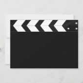 Movie Film Clap Board Bachelorette Party 招待状 (裏面)
