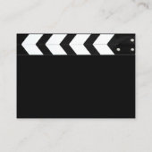 Movie Film Clap Board QR Code Wedding Registry エンクロージャーカード (裏面)