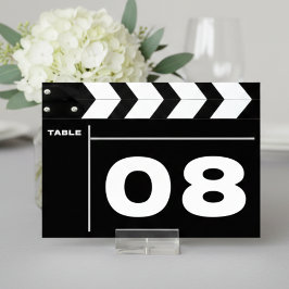 Movie Film Clap Board Wedding テーブルナンバー