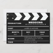 Movie Film Clap Board Wedding 招待状 (正面)