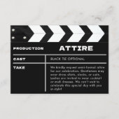 Movie Film Clap Board Wedding Attire エンクロージャーカード (正面)