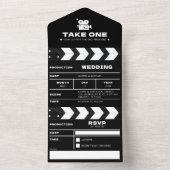 Movie Film Clapboard Wedding オールインワン招待状 (内側)