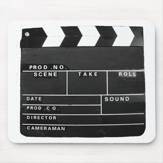 movie film video makers Clapper board design マウスパッド (正面)