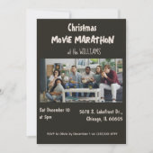 Movie Marathon Christmas Party Invitation 招待状 (正面)