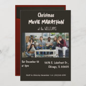 Movie Marathon Christmas Party Invitation 招待状 (正面/裏面)