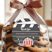 Movie Night Birthday Party For Girls ラウンドシール