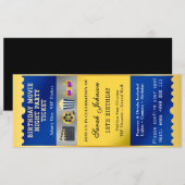 Movie Night Birthday Ticket Invitation 招待状 (正面/裏面)