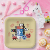 Movie Night Party Plate   ペーパープレート (パーティー)