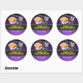 Movie Night Party Thank You For Popping By ラウンドシール (シート)