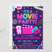 Movie Party Birthday Invitation 招待状 (正面)