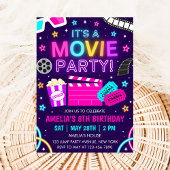 Movie Party Birthday Invitation 招待状