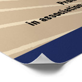 Movie Star Bar Mitzvah Poster Tan Navy Blue ポスター (角)