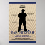Movie Star Bar Mitzvah Poster Tan Navy Blue ポスター<br><div class="desc">He’s the star. Make his Bar Mitzvah a premiere to remember. This poster sets the tone for the party. “A limited engagement. On night only.” is at the top, along with your son’s name. A cool silhouette – arms crossed – represents your son. The critics’ praise surrounds him. The background...</div>