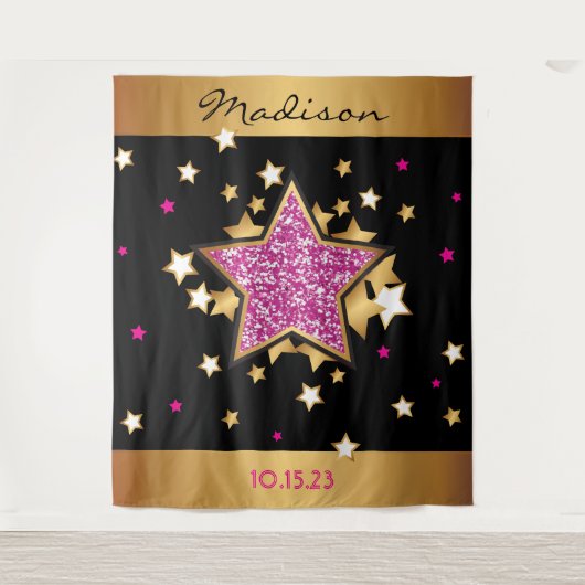 MOVIE STAR HOLLYWOODブロードウェイPhoto-Op Backdrop タペストリー (正面)