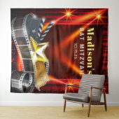 MOVIE STAR HOLLYWOOD Bat Mitzvah Invitation タペストリー (インサイチュ(横))