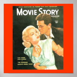 Movie Story Cover 1940's Lana Turner Print ポスター