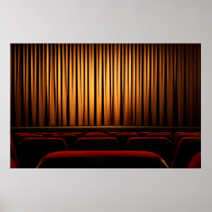 Movie theater curtain theatre movie ポスター
