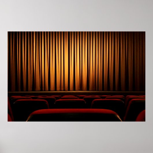 Movie theater curtain theatre movie ポスター (正面)