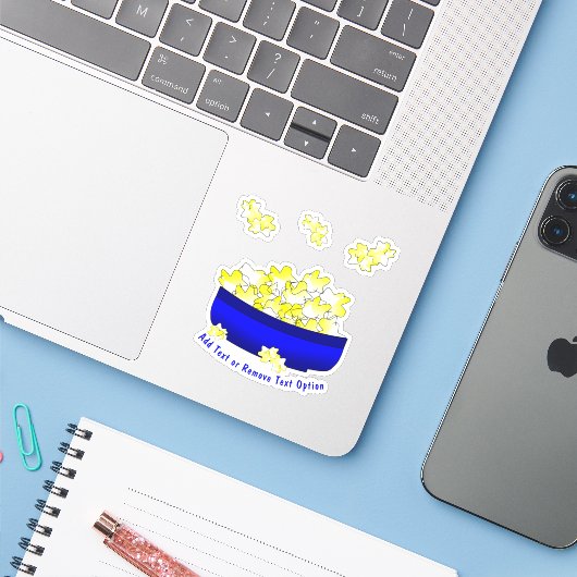 Movie Time Popcorn シール (ノートパソコンとiPhone)